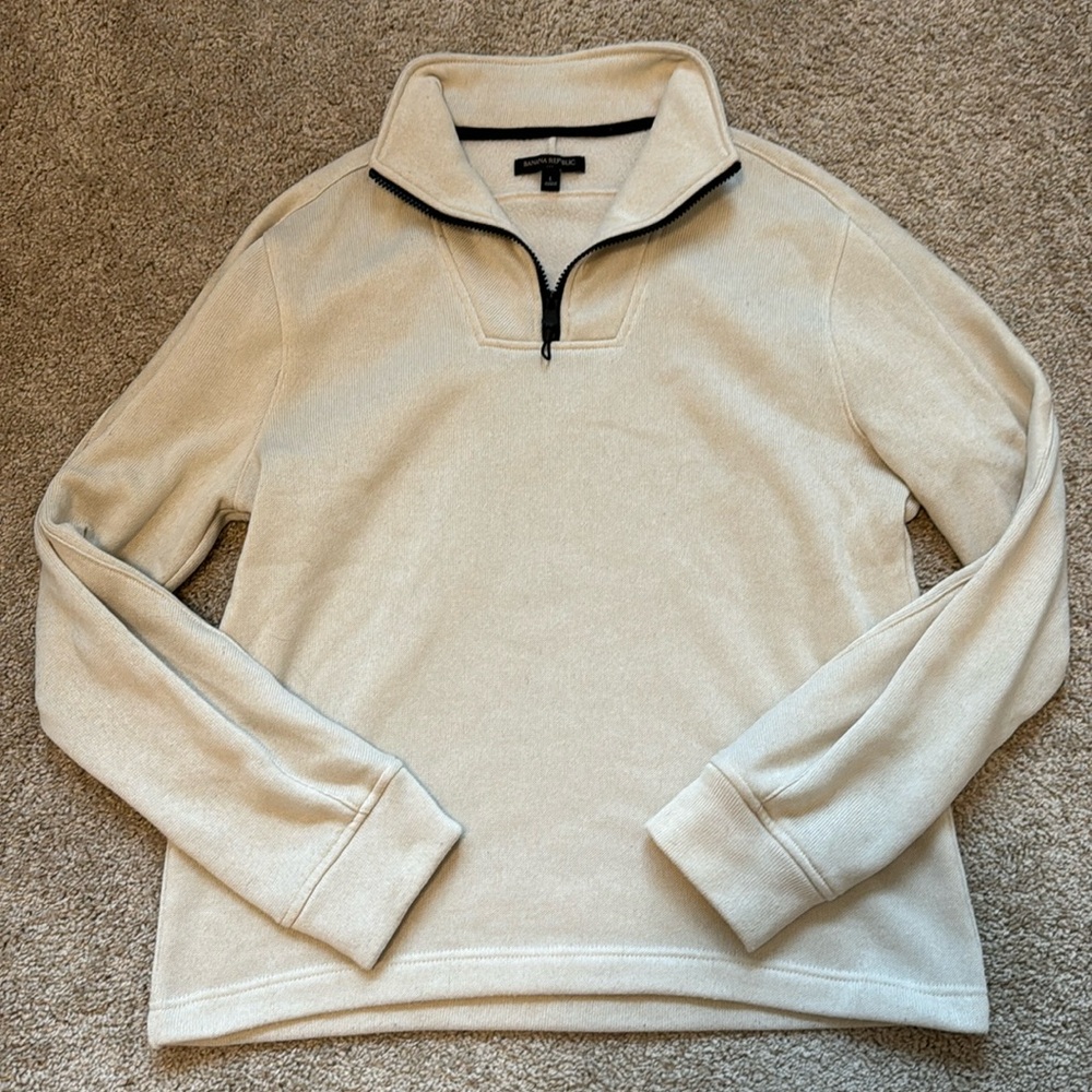 BANANA REBUPLIC MENS HALF ZIP